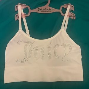White juicy couture badazelled sports bra!!